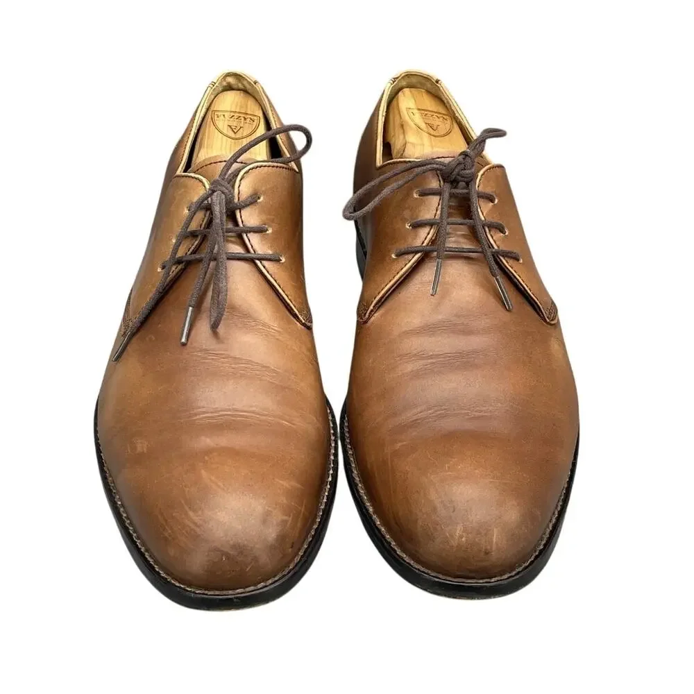 Johnston & Murphy Hartley Brown Lace Up Dressy Oxford Shoe Men 10.5M